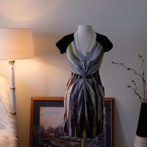 BCBG Muticolored Dress with Pockets